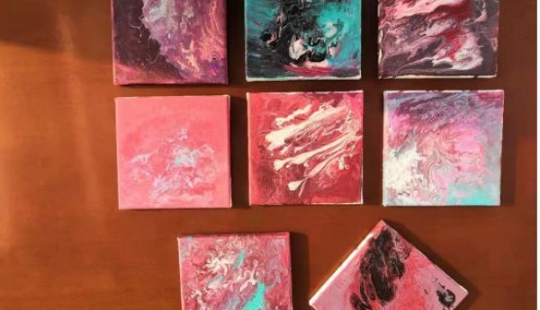 昌平南邵温馨家园开展“流体画”小组活动