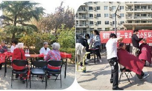 立德社工在外馆社区进行“楼院美术馆”项目宣传活动