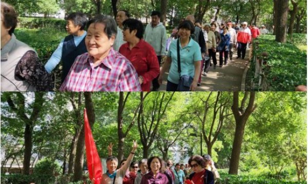 安慧里社区老年人健康成长系列活动之老年人健步走