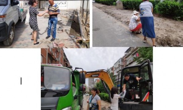 夏日送清凉——南湖西里社区开展对环境升级改造施工工人慰问活动