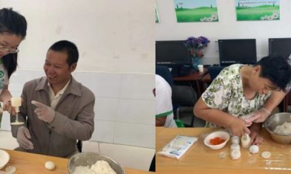 天竺温馨家园巧手做月饼，欢乐度中秋！