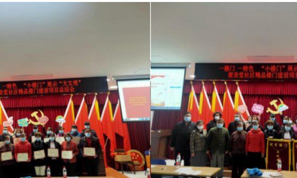 一楼一特色 “小楼门”展示“大文明”——观音堂社区精品楼门建设项目总结会